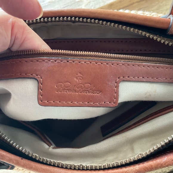 Brooks Brothers Leather and Straw Purse - Picture 6 of 8
